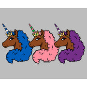 Men's Afro Unicorn Blue, Pink, and Purple  Adult T-Shirt