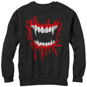 Men's Lost Gods Halloween Vampire Fangs  Adult Sweatshirt