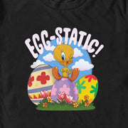 Men's Looney Tunes Egg-Static Tweety  Adult T-Shirt