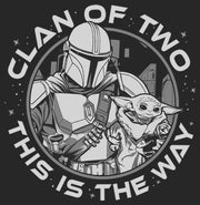 Men's Star Wars: The Mandalorian Father's Day Clan of Two This is the Way  Adult T-Shirt