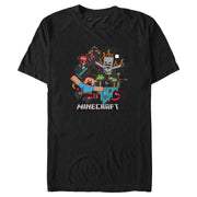 Men's Minecraft Steve and Skeleton  Adult T-Shirt