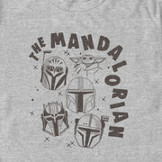 Men's Star Wars: The Mandalorian Retro Sketch  Adult T-Shirt