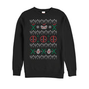 Men's Marvel Ugly Christmas Deadpool  Adult Sweatshirt