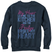 Women's CHIN UP Heart Led Me to Kitchen  Adult Sweatshirt