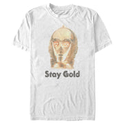 Men's Star Wars: The Rise of Skywalker C-3PO Stay Gold  Adult T-Shirt