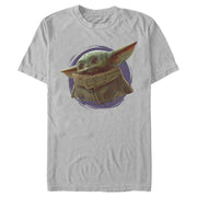 Men's Star Wars: The Mandalorian The Child Circle Halo  Adult T-Shirt