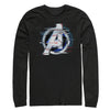 Men's Marvel Avengers: Endgame Logo Glitch  Adult Long Sleeve Shirt