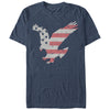 Men's Lost Gods Fourth of July  Flying Eagle American Stripe  Adult T-Shirt