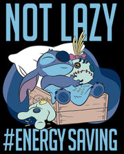 Men's Lilo & Stitch Not Lazy, Saving Energy  Adult Pull Over Hoodie