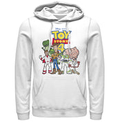 Men's Toy Story Character Logo Party  Adult Pull Over Hoodie