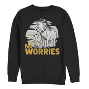 Men's Lion King No Worries Besties  Adult Sweatshirt