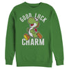 Men's Nintendo Super Mario Yoshi St. Patrick's Good Luck Charm  Adult Sweatshirt