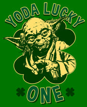 Men's Star Wars St. Patrick's Day Yoda Lucky One  Adult T-Shirt