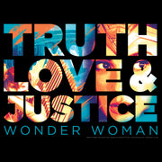 Men's Wonder Woman 1984 Truth Love Justice  Adult T-Shirt