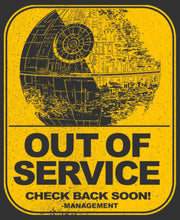 Men's Star Wars Death Star Out of Service  Adult T-Shirt