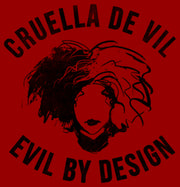 Men's Cruella Evil By Design Sketch  Adult T-Shirt