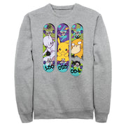 Men's Pokemon Mewtwo, Pikachu, and Psyduck Skateboard Decks  Adult Sweatshirt