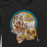 Men's Pirates of the Caribbean: On Stranger Tides Distressed Skull Logo  Adult Long Sleeve Shirt