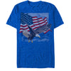 Men's Lost Gods Fourth of July  American Flag Eagle Soar  Adult T-Shirt