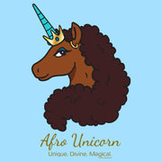 Men's Afro Unicorn Unique Logo  Adult T-Shirt