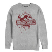 Men's Jurassic World Logo Glitch Code  Adult Sweatshirt