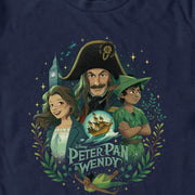 Men's Peter Pan & Wendy Animated Movie Poster  Adult T-Shirt