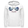 Men's Top Gun Aviator Sunglasses Reflection Logo  Adult Pull Over Hoodie