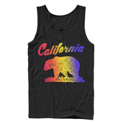 Men's Lost Gods Rainbow California Bear  Adult Tank Top