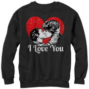 Men's Star Wars Han and Leia I Love You Heart  Adult Sweatshirt