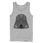 Men's Star Wars Ornate Vader Helmet  Adult Tank Top