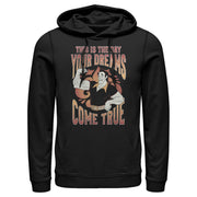 Men's Beauty and the Beast Gaston The Day Your Dreams Come True  Adult Pull Over Hoodie