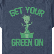 Men's Marvel Groot Get Your Green On  Adult T-Shirt