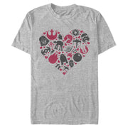 Men's Star Wars Valentine's Day Heart Icons  Adult T-Shirt