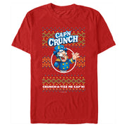 Men's Cap'n Crunch Christmas Sweater Print  Adult T-Shirt