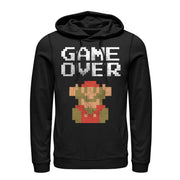 Men's Nintendo Mario Game Over  Adult Pull Over Hoodie