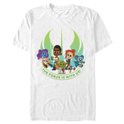 Men's Star Wars: Young Jedi Adventures The Force is With Us  Adult T-Shirt