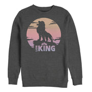 Men's Lion King Sunset Pride Rock Pose  Adult Sweatshirt