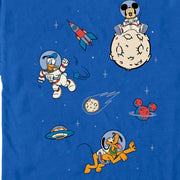 Men's Mickey & Friends Donald and Pluto Astronauts  Adult T-Shirt