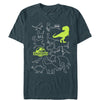 Men's Jurassic World: Fallen Kingdom Dinosaur Outline  Adult T-Shirt