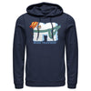 Men's MTV Christmas Snowman Logo  Adult Pull Over Hoodie