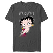 Men's Betty Boop Old English Logo  Adult T-Shirt