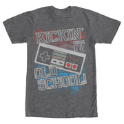 Men's Nintendo Kicking It Old School NES Controller  Adult T-Shirt