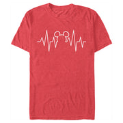 Men's Mickey & Friends Heartbeat Mickey Mouse Logo  Adult T-Shirt