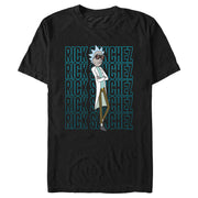 Men's Rick And Morty Rick Sanchez Name Stack  Adult T-Shirt