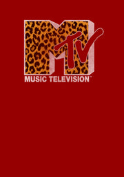 Men's MTV Cheetah Print Logo  Adult T-Shirt