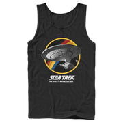 Men's Star Trek: The Next Generation Rainbow USS Enterprise Circle Galaxy Stars  Adult Tank Top