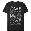 Men's Monsters Inc Scare Because We Care  Adult T-Shirt