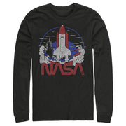 Men's NASA Space Shuttle Lift Off Logo  Adult Long Sleeve Shirt