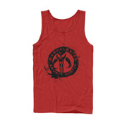 Men's Star Wars: The Mandalorian Paint Splatter Emblem  Adult Tank Top