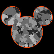 Men's Mickey & Friends Gray Camo Mickey Mouse Logo  Adult Pull Over Hoodie